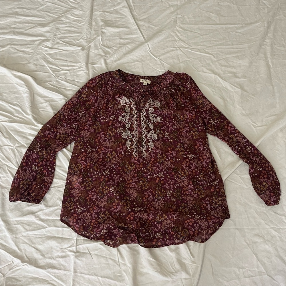 Mason & Belle boho long sleeve blouse